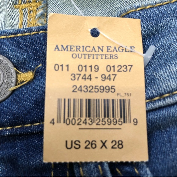 AMERICAN EAGLE OUTFITTERS Extreme Flex Blue Denim Skinny Jeans Size 26 - Picture 6 of 8